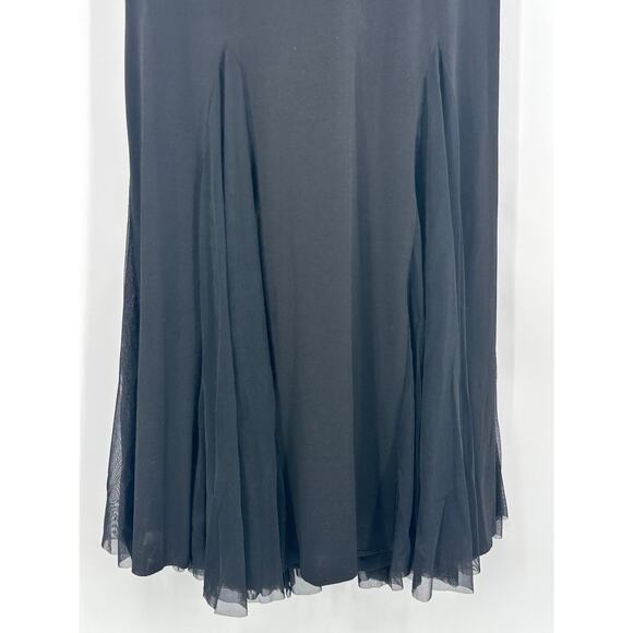 Vintage Y2k Caché Maxi Dress Backless Long Formal Crystal Mermaid Evening Gown - Picture 5 of 11